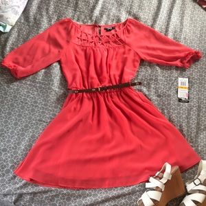 NEW WITH TAGS!! Coral belted sundress